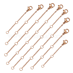 16Pcs 4 Size 304 Stainless Steel Cable Chain Extender&nbsp;STAS-TA0002-33RG
