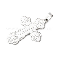 Russian Orthodox Cross 304 Stainless Steel Pendants&nbsp;STAS-D202-01P