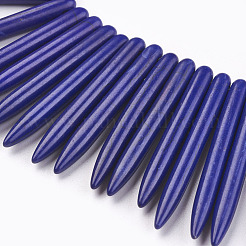 Synthetic Turquoise Graduated Spike Beads Strands&nbsp;G-F604-10G