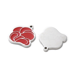 304 Stainless Steel Red Enamel Charms&nbsp;STAS-M102-64P