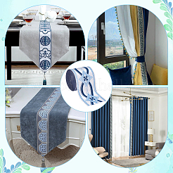 10M Ethnic Style Polyester Jacquard Rhombus Ribbon&nbsp;OCOR-FG0002-16