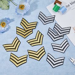 16Pcs 2 Styles Computerized Embroidery Cloth Self Adhesive Patches&nbsp;PATC-FH0001-12