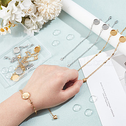 DIY Blank Dome Link Bracelet Maknig Kit&nbsp;DIY-NB0010-47A