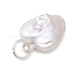 Natural Keshi Pearl Heart Charms&nbsp;PALLOY-JF04809-02