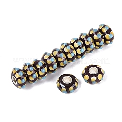 Handmade Lampwork & Brass Core European Beads&nbsp;LAMP-N044-13S-01