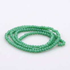 Imitation Jade Glass Faceted Rondelle Beads Strands&nbsp;GLAA-A024A-08