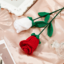 Flower Cotton with Iron Knitted Costume Ornament Accessories&nbsp;DIY-WH0570-09C