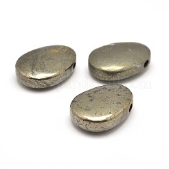 Teardrop Natural Pyrite Pendants&nbsp;G-I125-36