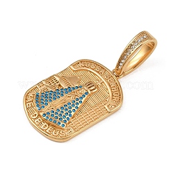 304 Stainless Steel with Rhinestone Pendants&nbsp;STAS-Z171-25G-02