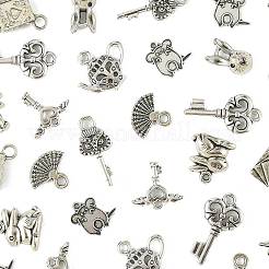 40Pcs 10 Styles Tibetan Style Zinc Alloy Bunny Pendants&nbsp;TIBEP-FS0001-48