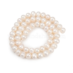 Natural Cultured Freshwater Pearl Beads Strands&nbsp;PEAR-I007-07X-01A