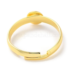 Rack Plating Adjustable Brass Ring Findings&nbsp;X-KK-F090-08G-01