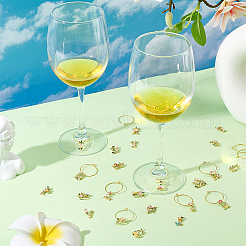 DIY Alloy Enamel Wine Glass Charm Making Kits&nbsp;DIY-PH0032-12