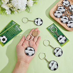 Acrylic Football Keychains&nbsp;AJEW-SC0004-14