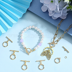 Brass Toggle Clasps&nbsp;KK-BBC0013-60G