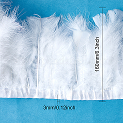 Rooster Hackle Feather Trim Fringe&nbsp;OCOR-WH0057-15