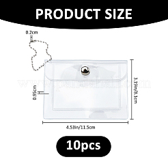 Rectangle PVC Name Card Holders&nbsp;AJEW-WH0410-198B