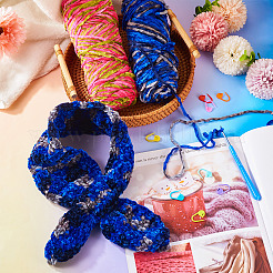 2 Rolls 2 Colors Polyester Knitting Yarn&nbsp;DIY-TA0011-46
