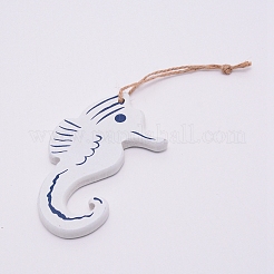 MDF Board Pendant Ornaments&nbsp;HJEW-WH0014-20B