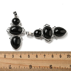 Natural Obsidian Pendants&nbsp;G-Q158-04N