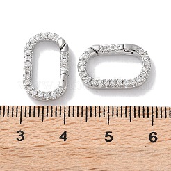 Rack Plated Brass Micro Pave Cubic Zirconia Clasps&nbsp;KK-Z039-06C-P