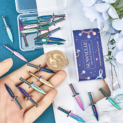 24Pcs Rainbow Color Alloy Pendants&nbsp;FIND-SC0009-60
