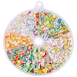 2800 Pcs 10 Styles Handmade Polymer Clay Cabochons&nbsp;CLAY-SW0001-02