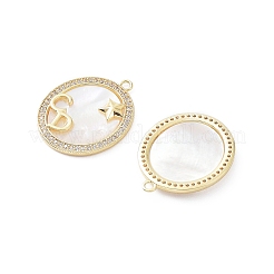 Rack Plating Brass Micro Pave Cubic Zirconia Pendants&nbsp;KK-A183-31G