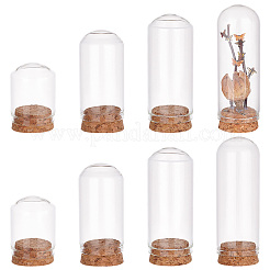 8 Sets 4 Style Glass Dome Cloche Cover&nbsp;AJEW-PH0004-30