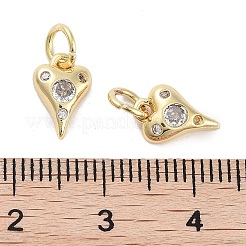 Brass Micro Pave Cubic Zirconia Charms&nbsp;KK-C051-06G-01