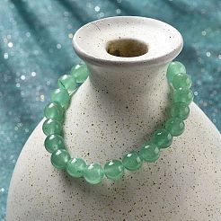 Natural Green Aventurine Round Bead Stretch Bracelets&nbsp;BJEW-L593-A07