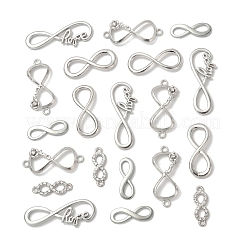 30Pcs 6 Styles Tibetan Style Alloy Infinity with Hope Connector Charms&nbsp;TIBE-FS0003-26