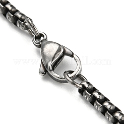 304 Stainless Steel Box Chain Necklace&nbsp;NJEW-D046-01B