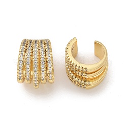 Clear Cubic Zirconia Multi Line Thick Cuff Earrings&nbsp;EJEW-R150-04G