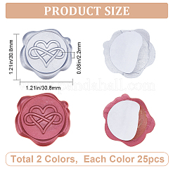 50Pcs 2 Styles Adhesive Wax Seal Stickers&nbsp;DIY-CP0009-10A