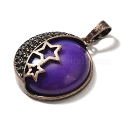 Natural Purple Banded Agate(Dyed & Heated) Pendants&nbsp;G-P560-01R-11