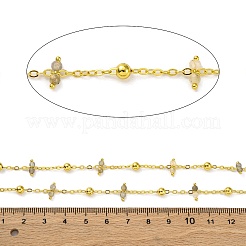 Handmade Faceted Natural Labradorite Beaded Chains&nbsp;CHC-L050-02G-01