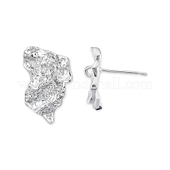 Brass Twist Stud Earring Findings&nbsp;KK-N232-449P