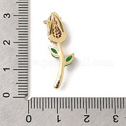 Brass Micro Pave Cubic Zirconia Pendants&nbsp;KK-D408-10KCG-02