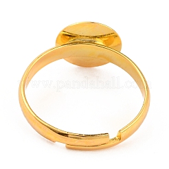 Adjustable Brass Finger Rings Components&nbsp;KK-WH0054-22C-G