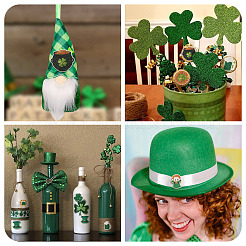 40Pcs 8 Styles Saint Patrick's Day Cloth Polyester Embroider Sew On Patches&nbsp;PATC-TA0001-60