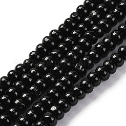 Natural Black Agate(Dyed & Heated) Beads Strands&nbsp;G-G177-F01-04