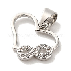Rack Plating Brass Micro Pave Cubic Zirconia Pendant&nbsp;KK-U027-22P