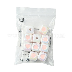 10Pcs Opaque Acrylic Enamel Beads&nbsp;ACRC-FS0001-02G