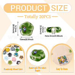 20Pcs Handmade Porcelain Beads&nbsp;PORC-TA0001-25
