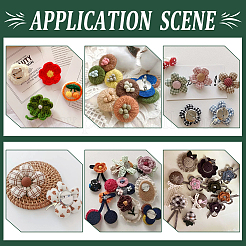 24Pcs 304 Stainless Steel Brooch Cabochon Settings&nbsp;STAS-UN0063-68A-G