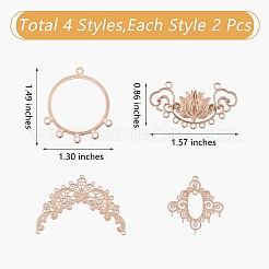 8Pcs Brass Chandelier Component Links&nbsp;JX413A