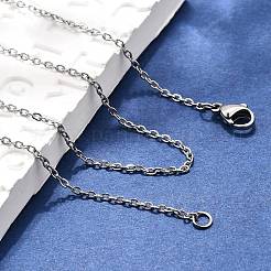 Tarnish Resistant Classic Plain 304 Stainless Steel Mens Womens Necklaces Unisex Cable Chain Necklaces&nbsp;NJEW-507L-7