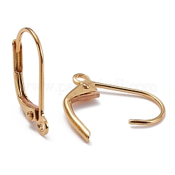 Brass Leverback Earring Findings&nbsp;KK-F824-007G
