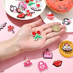 60Pcs 12 Styles Valentine's Day Theme PVC Cabochons&nbsp;FIND-CJ0011-21